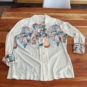 Rags for Men by Jon Dante Las Vegas Vintage Button Down Shirt sz large